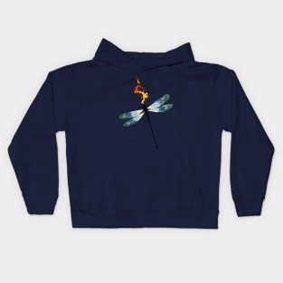 Fire Breathing Dragonfly Kids Hoodie